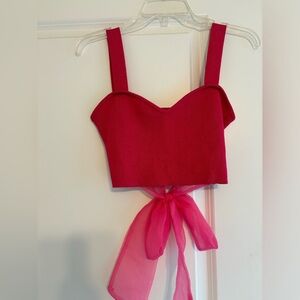 Women’s pink bow top